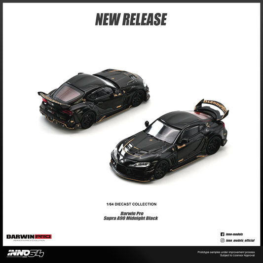 INNO64 - Pre-Order - DARWIN PRO Supra A90 Gloss Black - IN64-A90DP-GBLACK