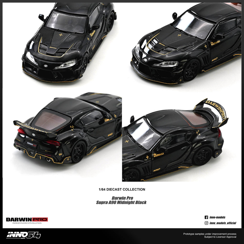 INNO64 - Pre-Order - DARWIN PRO Supra A90 Gloss Black - IN64-A90DP-GBLACK