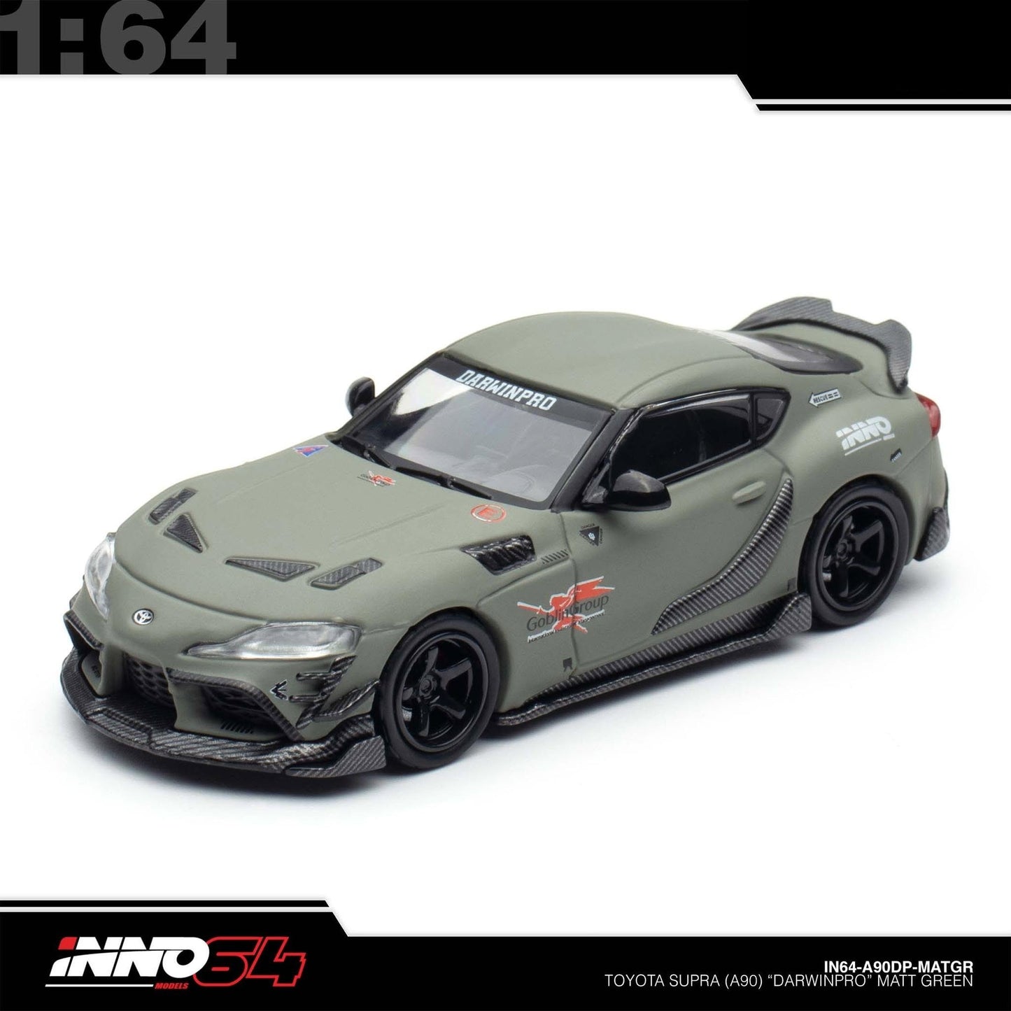 INNO64 - Pre-Order - TOYOTA SUPRA A90 DARWIN PRO, Matt Green - IN64-A90DP-MATGR