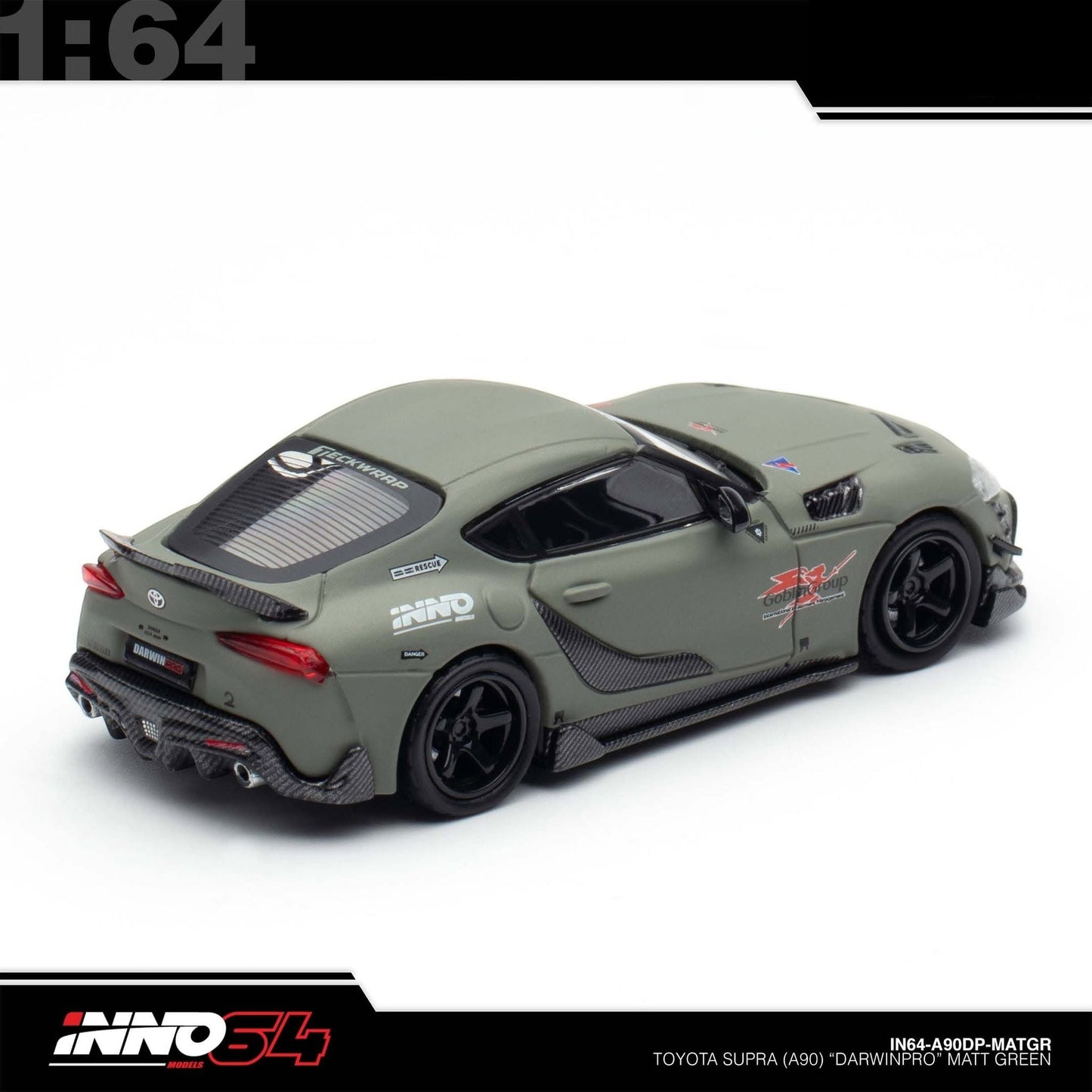 INNO64 - Pre-Order - TOYOTA SUPRA A90 DARWIN PRO, Matt Green - IN64-A90DP-MATGR