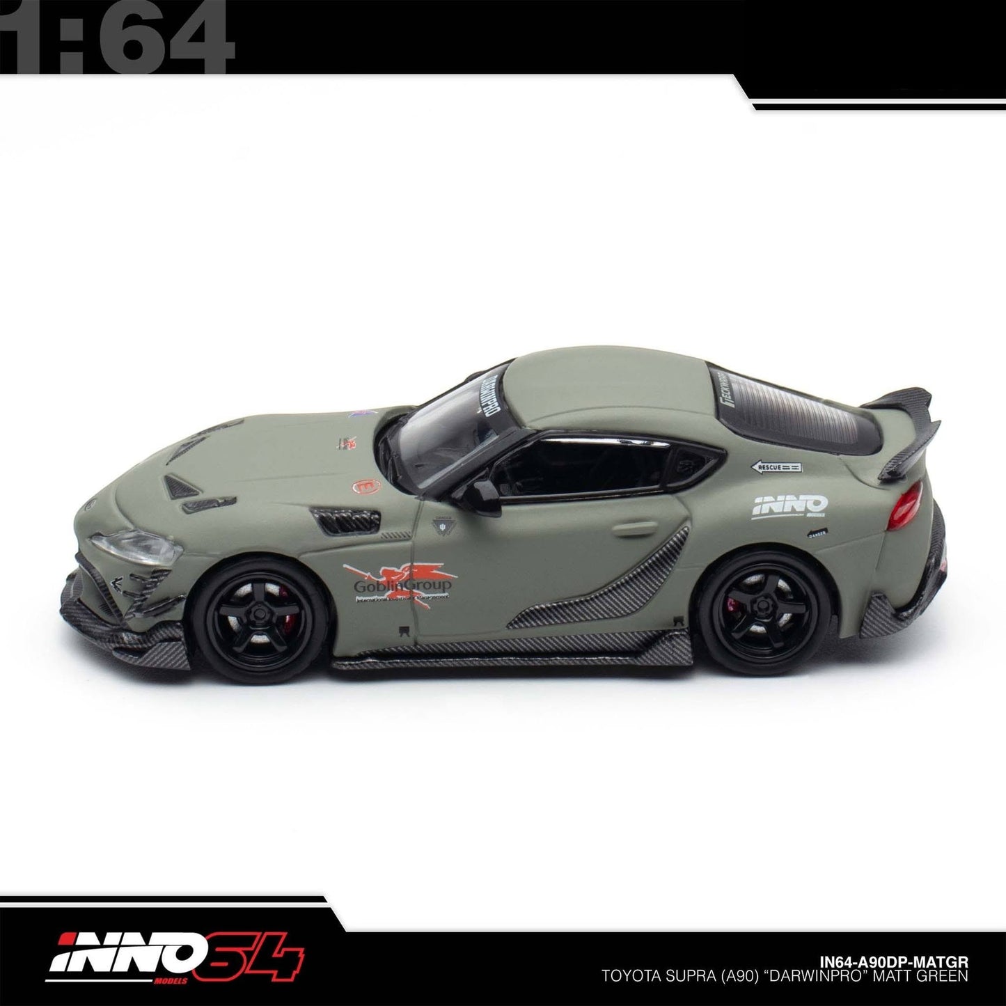 INNO64 - Pre-Order - TOYOTA SUPRA A90 DARWIN PRO, Matt Green - IN64-A90DP-MATGR