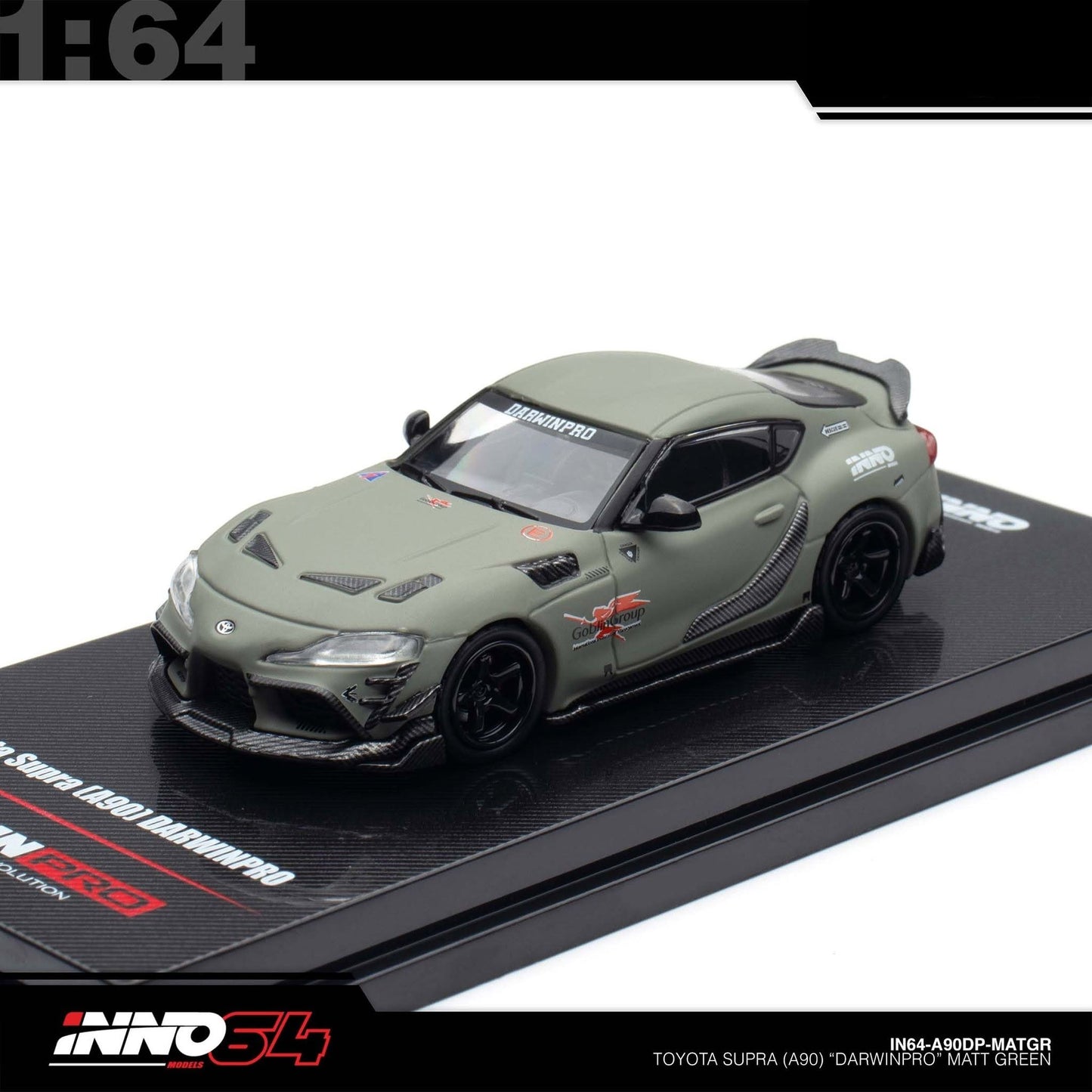 INNO64 - Pre-Order - TOYOTA SUPRA A90 DARWIN PRO, Matt Green - IN64-A90DP-MATGR