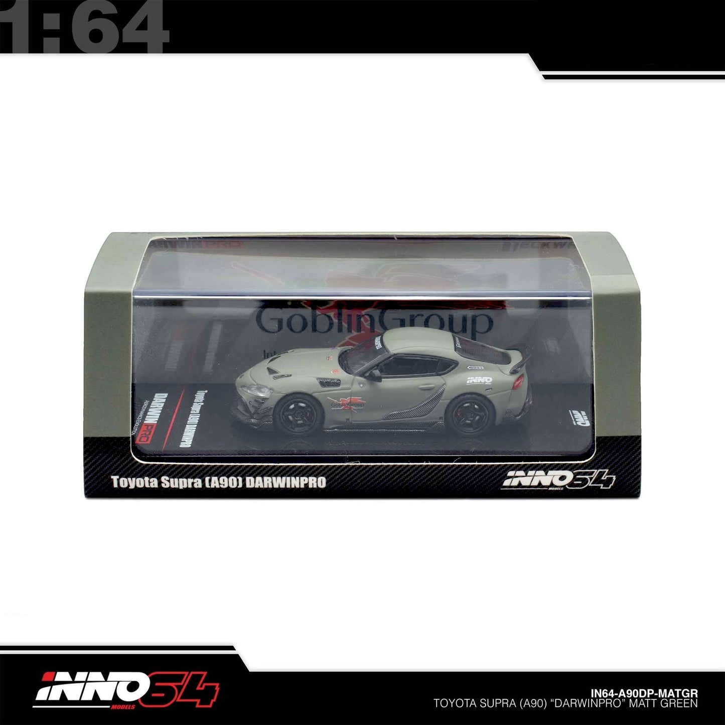INNO64 - Pre-Order - TOYOTA SUPRA A90 DARWIN PRO, Matt Green - IN64-A90DP-MATGR