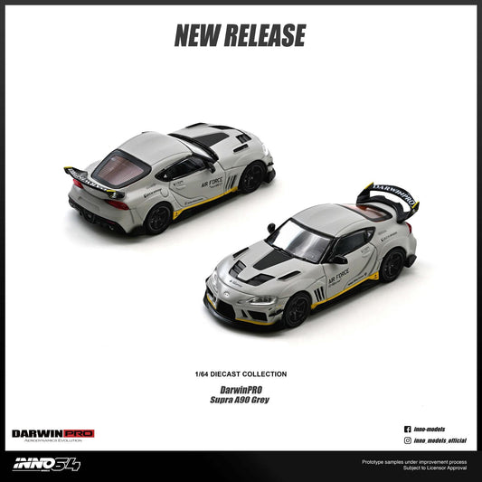 INNO64 - Pre-Order - TOYOTA SUPRA A90 "DarwinPRO" Matt Grey - IN64-A90DP-MGRAY