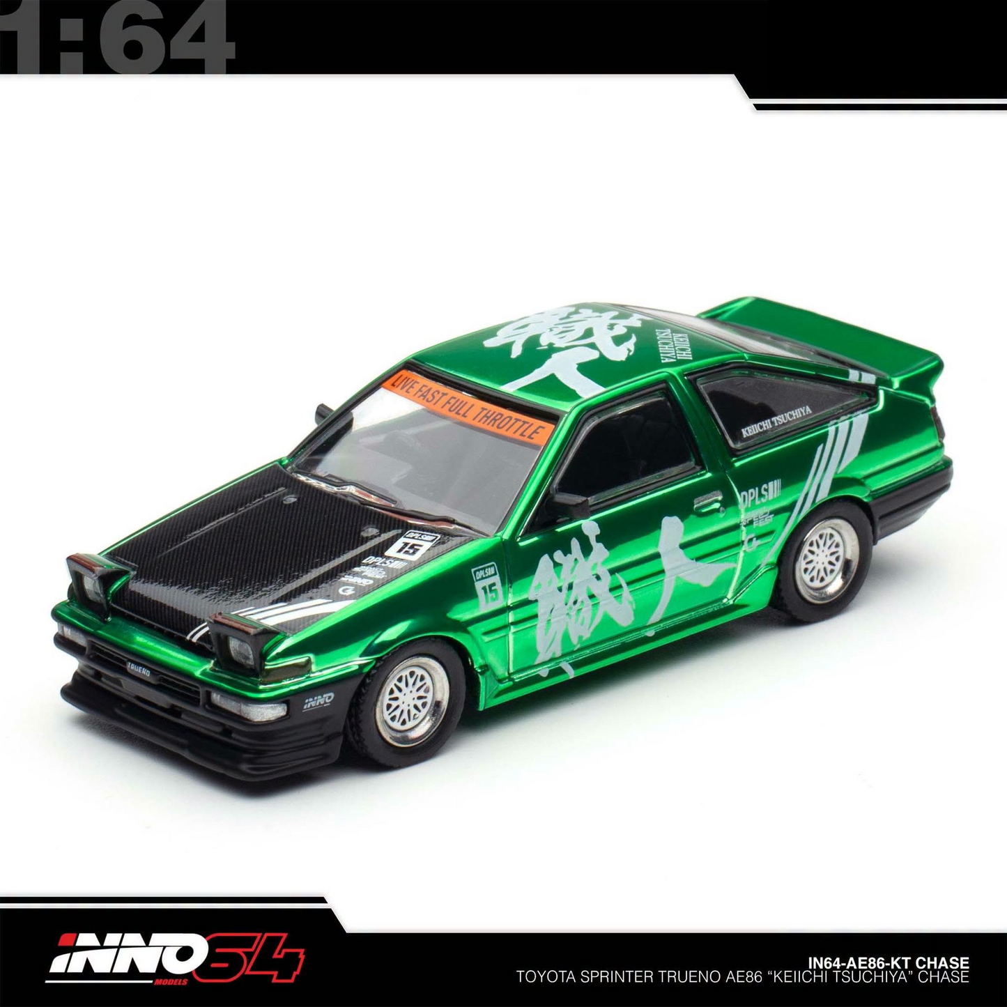 INNO64 - Toyota Sprinter Trueno AE86 *Keiichi Tsuchiya* Limited Edition - IN64-AE86-KT - Chase Car