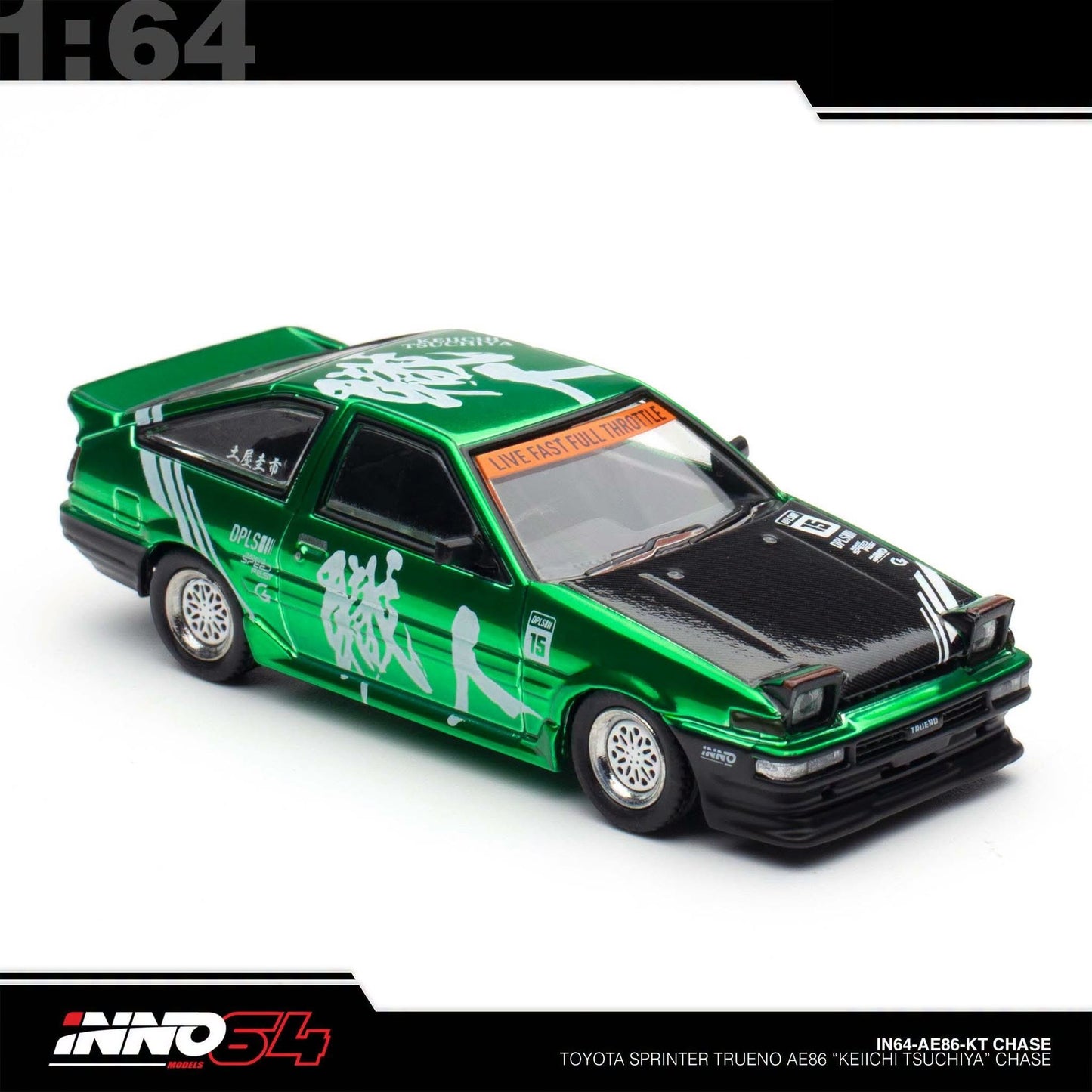 INNO64 - Toyota Sprinter Trueno AE86 *Keiichi Tsuchiya* Limited Edition - IN64-AE86-KT - Chase Car