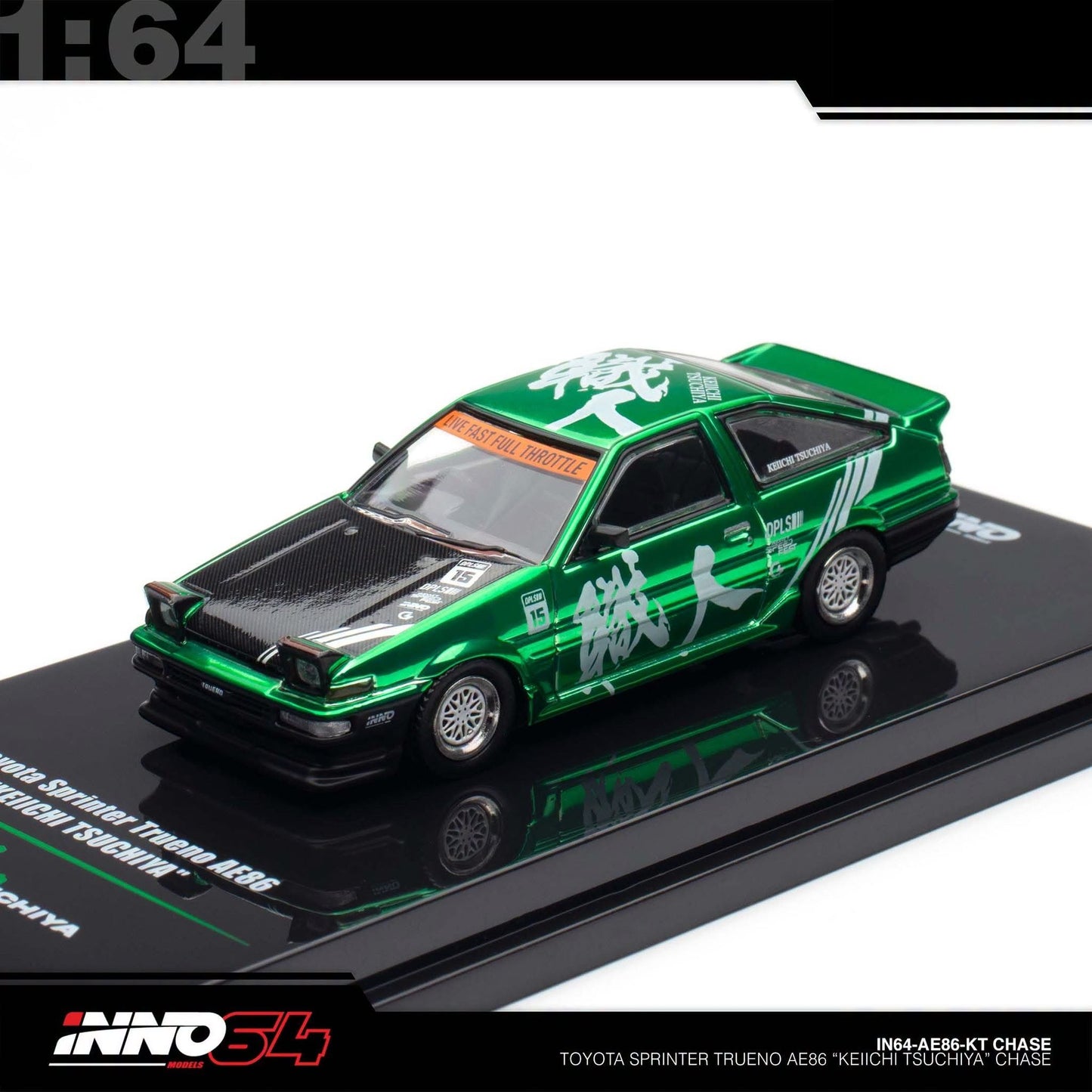 INNO64 - Toyota Sprinter Trueno AE86 *Keiichi Tsuchiya* Limited Edition - IN64-AE86-KT - Chase Car
