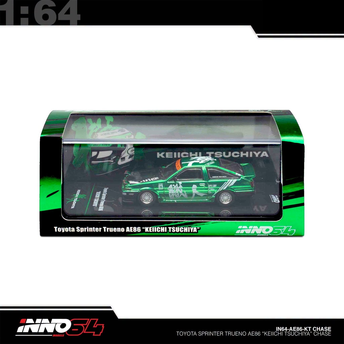 INNO64 - Toyota Sprinter Trueno AE86 *Keiichi Tsuchiya* Limited Edition - IN64-AE86-KT - Chase Car