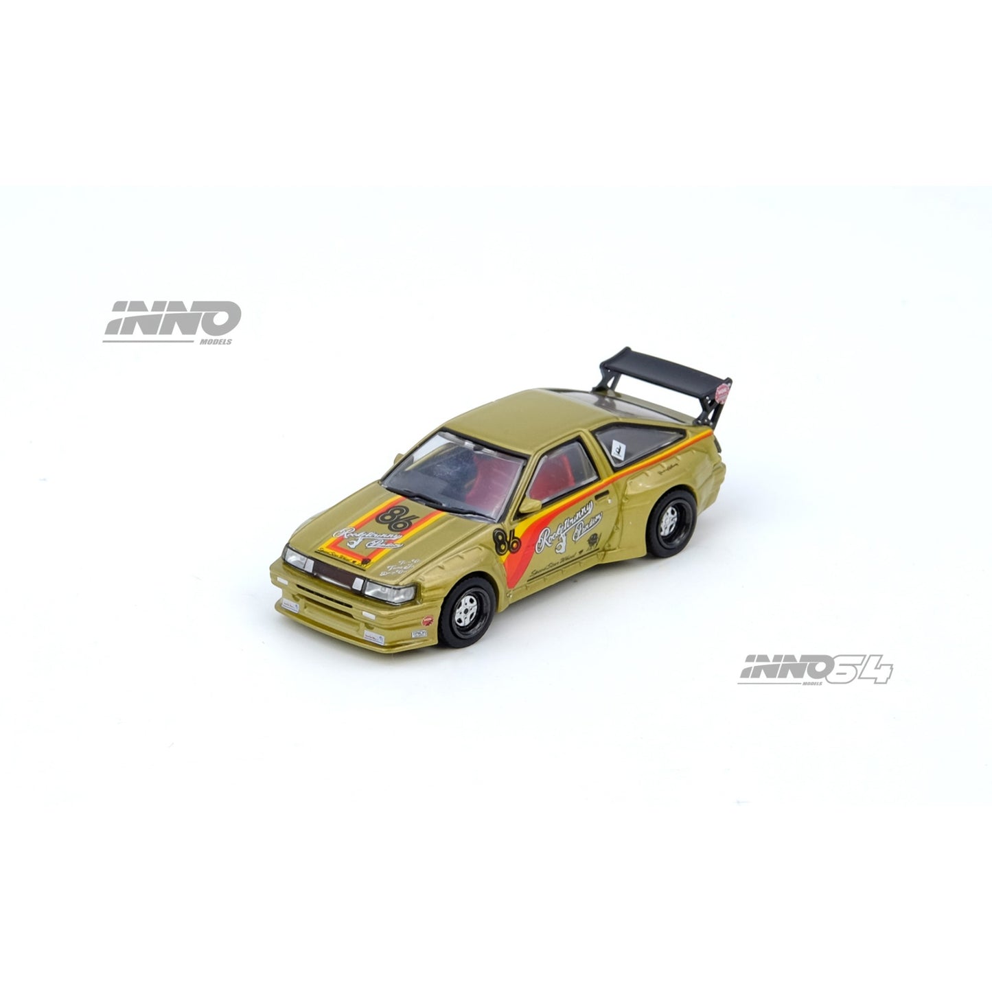 INNO64 - Pre-Order - Toyota Corolla AE86 PANDEM ROCKET BUNNY - IN64-AE86P-GLD