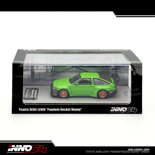 INNO64 - Toyota AE86 Levin "Pandem Rocket Bunny" Green - IN64-AE86PL-GRN