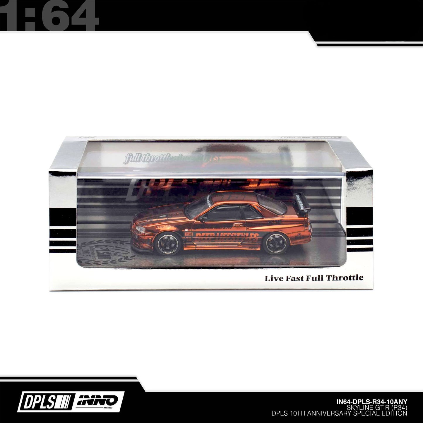 INNO64 - Pre-Order - INNO64 X DPLS 10TH Annyversary Nissan Skyline GT-R (R34) Boxset