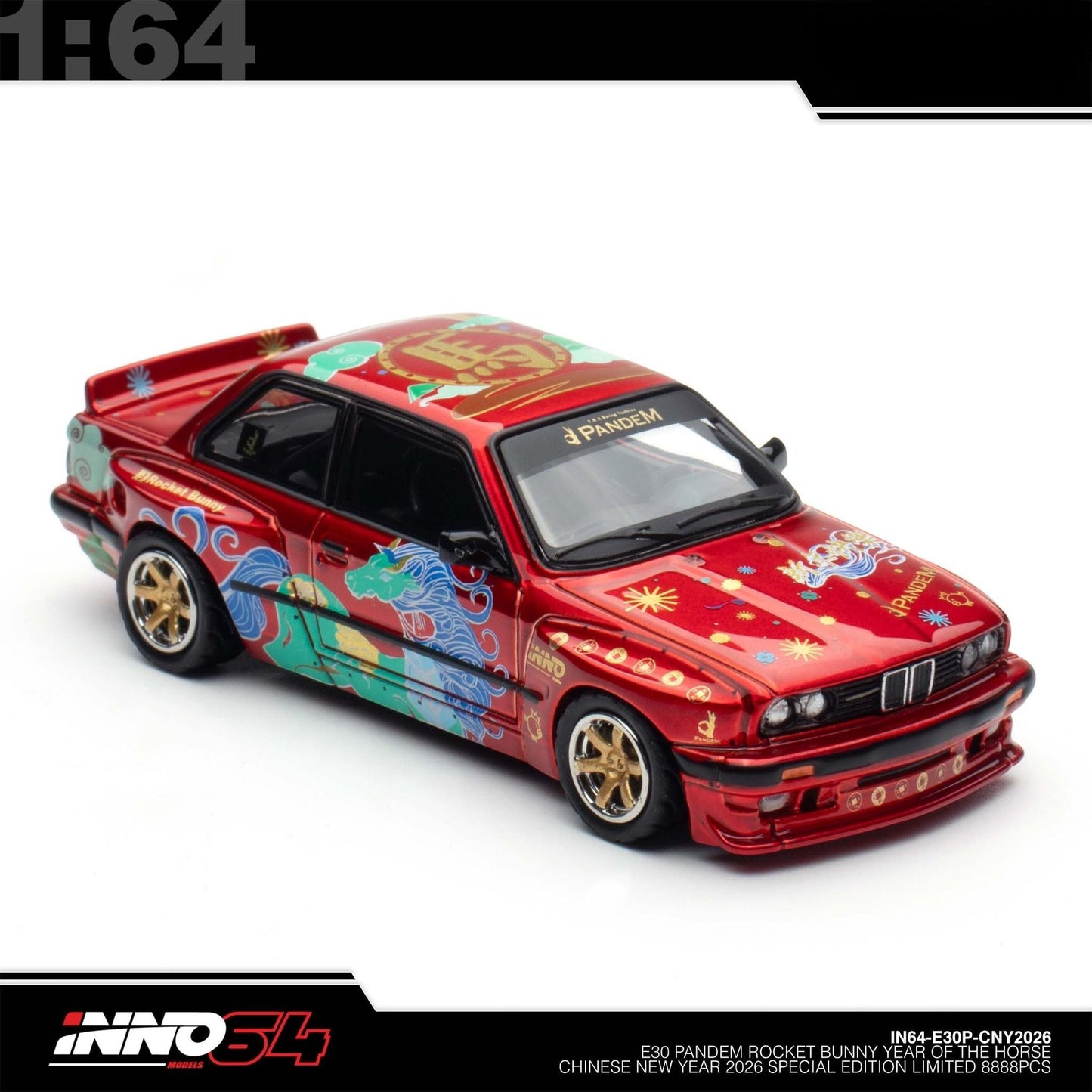 INNO64 - Pre-Order - PANDEM ROCKET BUNNY BMW E30 The Year Of The Horse 2026 Limited Edition