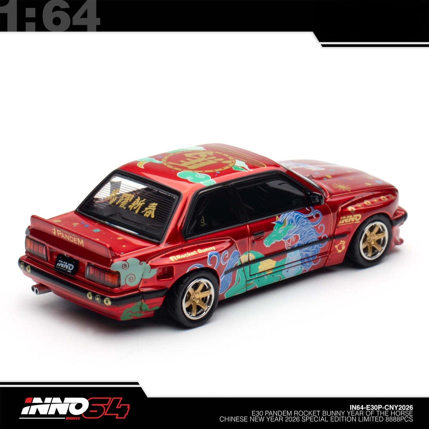 INNO64 - Pre-Order - PANDEM ROCKET BUNNY BMW E30 The Year Of The Horse 2026 Limited Edition