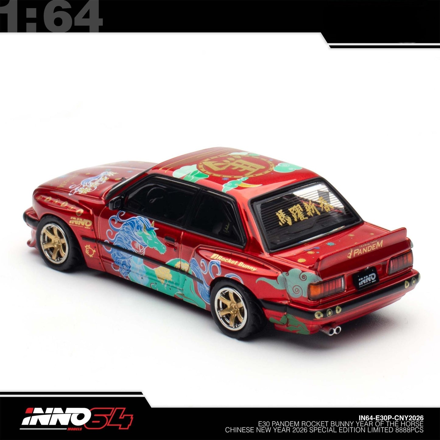 INNO64 - Pre-Order - PANDEM ROCKET BUNNY BMW E30 The Year Of The Horse 2026 Limited Edition