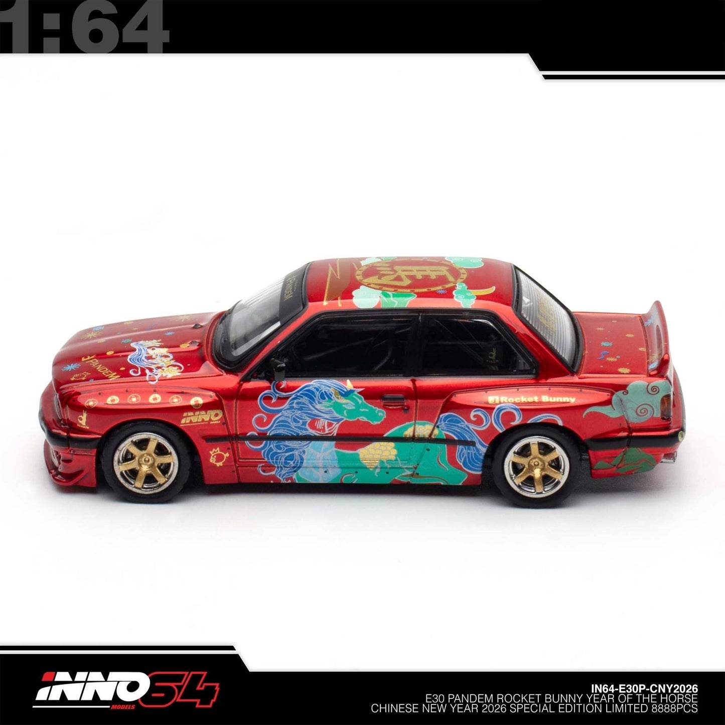 INNO64 - Pre-Order - PANDEM ROCKET BUNNY BMW E30 The Year Of The Horse 2026 Limited Edition