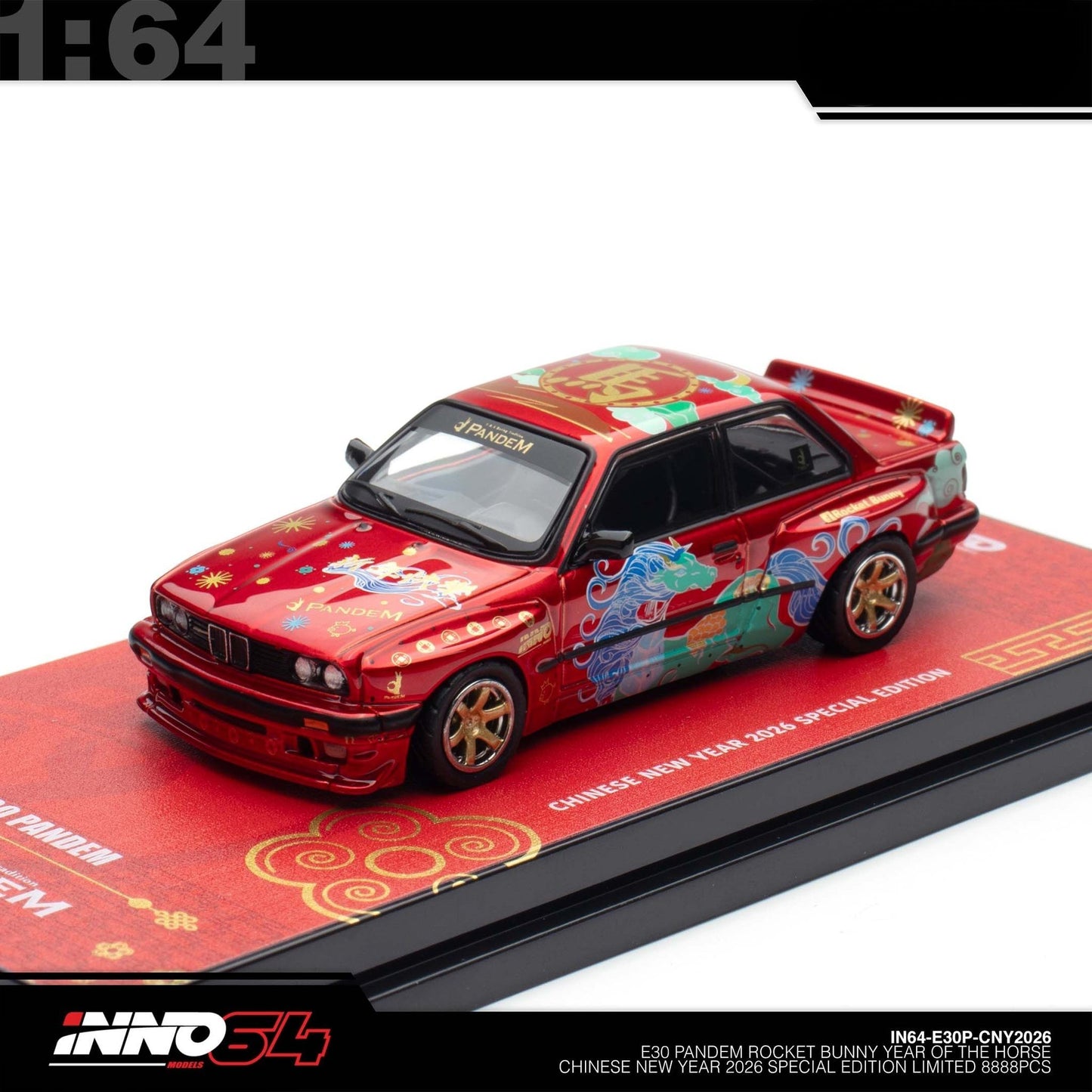 INNO64 - Pre-Order - PANDEM ROCKET BUNNY BMW E30 The Year Of The Horse 2026 Limited Edition