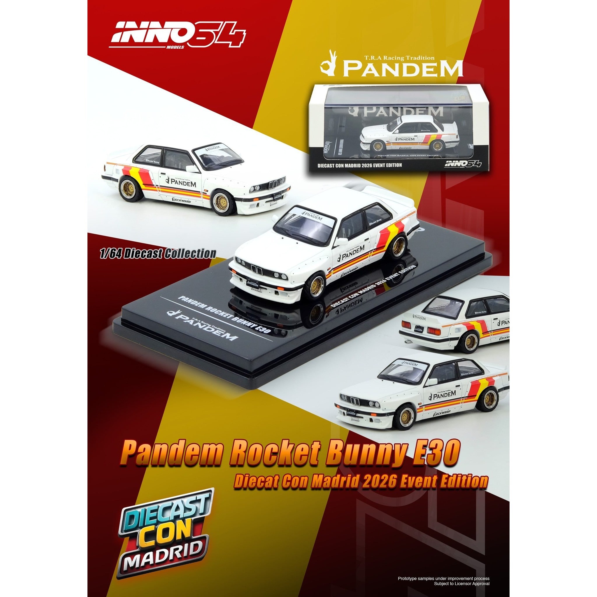 INNO64 - Pre-Order - Pandem Rocket Bunny E30 - Diecast Con 2026 Madrid - IN64-E30P-DCM