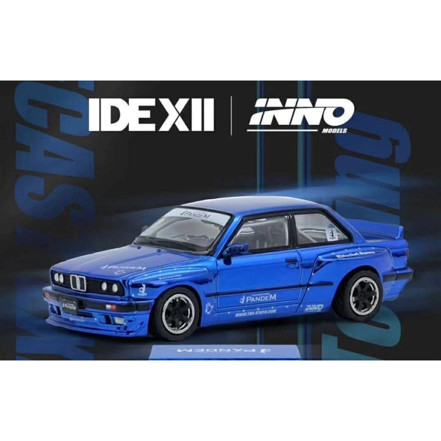 INNO64 - BMW M3 E30 Widebody  "Pandem Rocket Bunny" Blue - 2025 Indonesia Diecast Expo (IDE-XII)