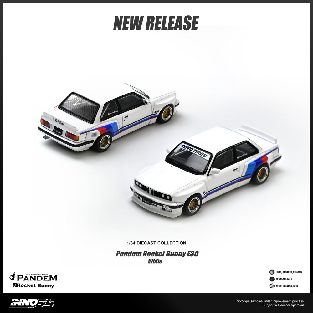 INNO64 - Pre-Order - PANDEM ROCKET BUNNY E30 White - IN64-E30P-WHI