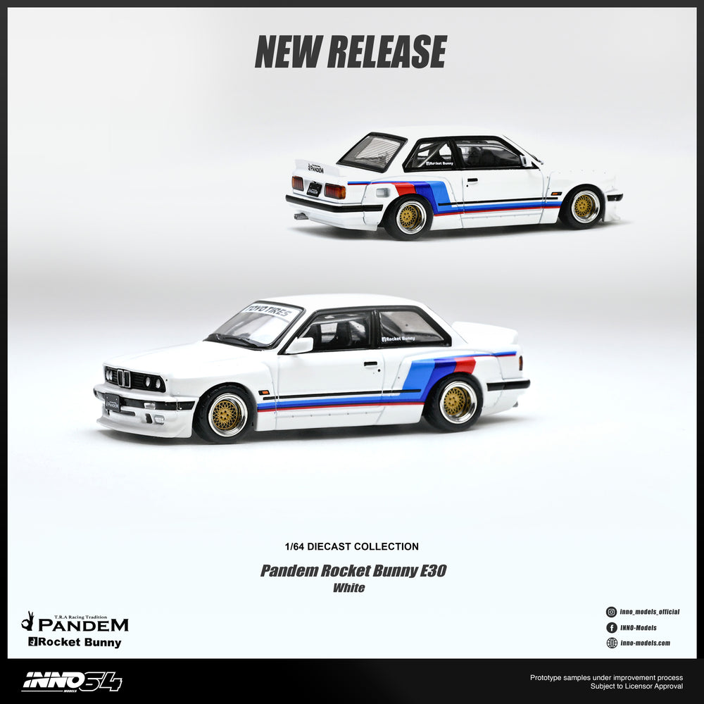 INNO64 - Pre-Order - PANDEM ROCKET BUNNY E30 White - IN64-E30P-WHI