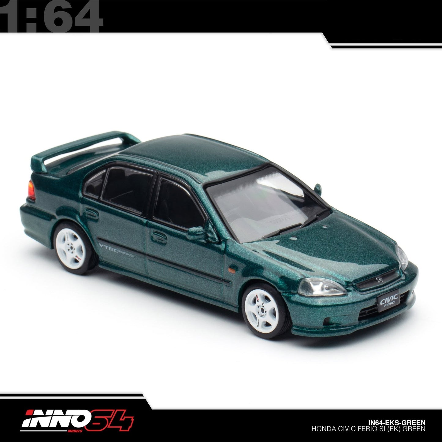 INNO64 - Pre-Order - Honda Civic Ferio SI (EK), green - IN64-EKS-GREEN