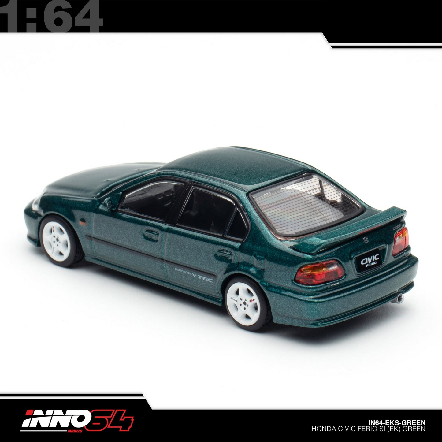 INNO64 - Pre-Order - Honda Civic Ferio SI (EK), green - IN64-EKS-GREEN