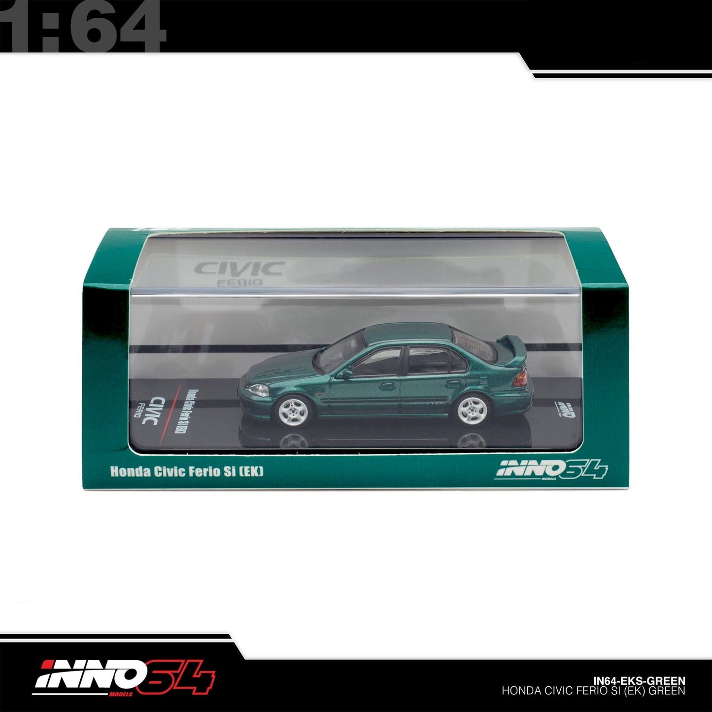 INNO64 - Pre-Order - Honda Civic Ferio SI (EK), green - IN64-EKS-GREEN