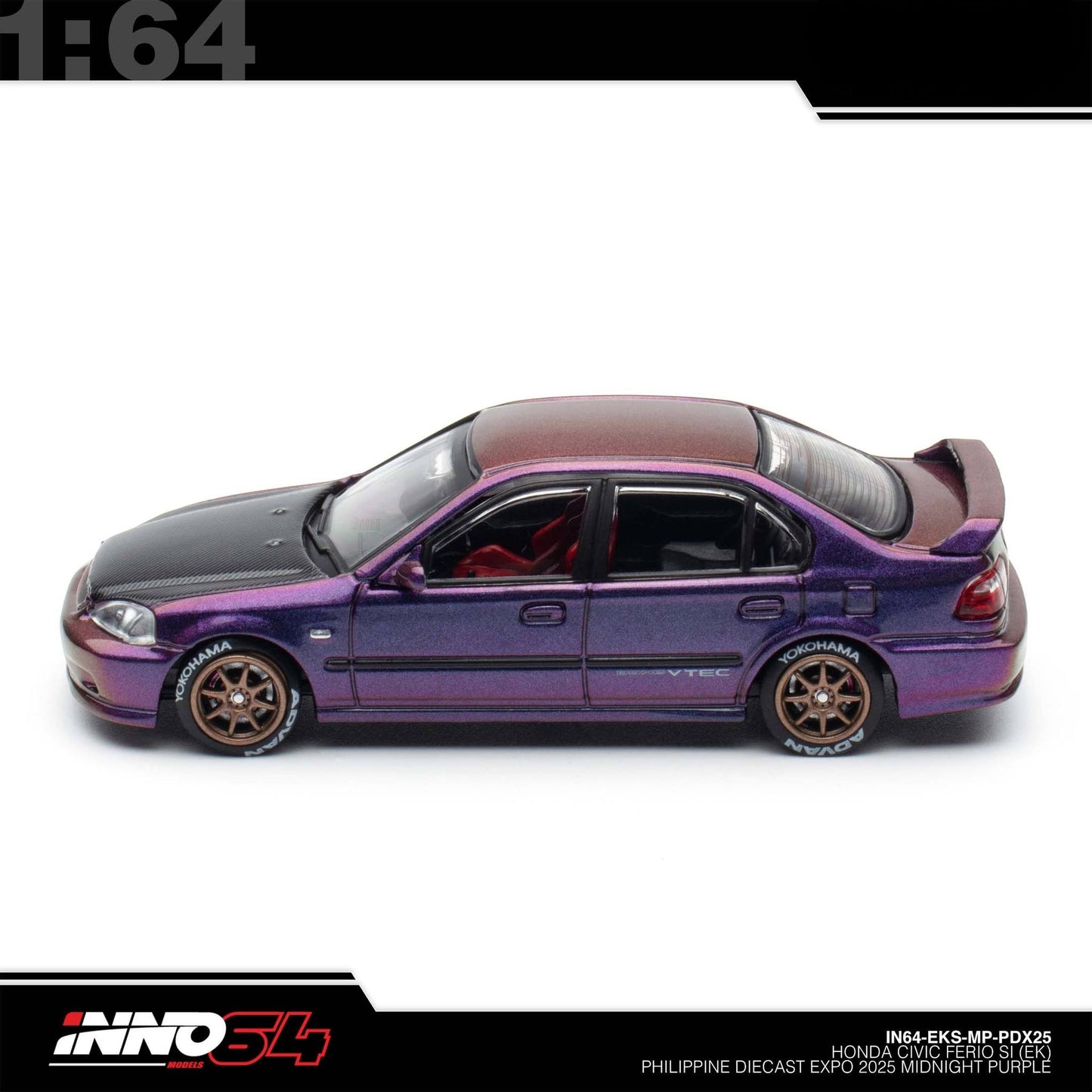INNO64 - Honda Civic Ferio Si (EK) Philippine Diecast Expo 2025 Midnight Purple IN64-EKS-MP-PDX25