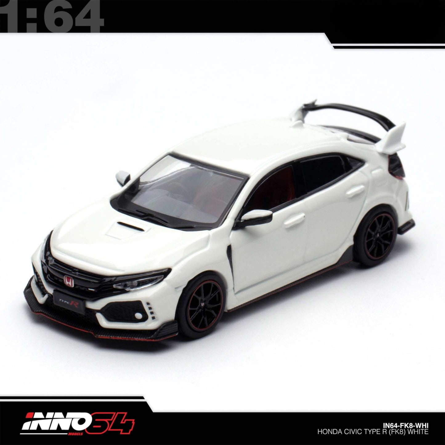 INNO64 - Pre-Order - HONDA CIVIC TYPR-R (FK8) White - IN64-FK8-WHI
