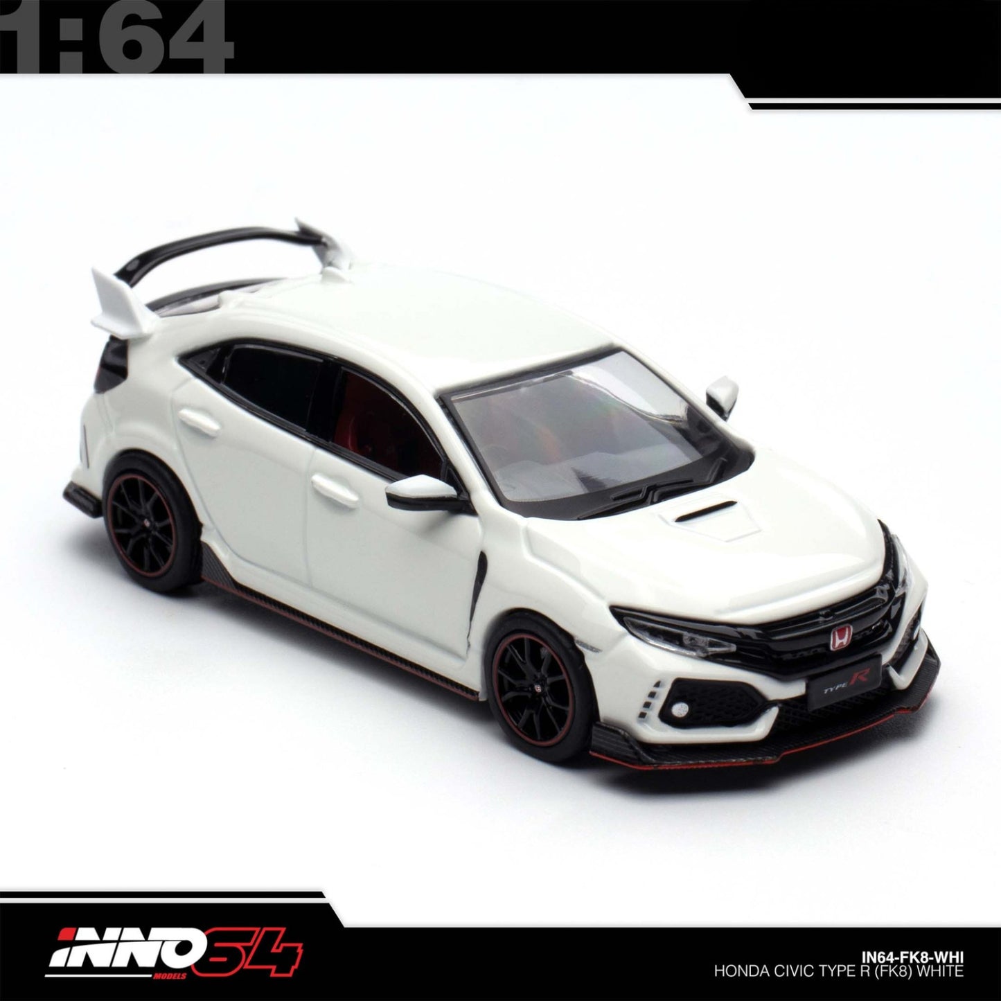INNO64 - Pre-Order - HONDA CIVIC TYPR-R (FK8) White - IN64-FK8-WHI