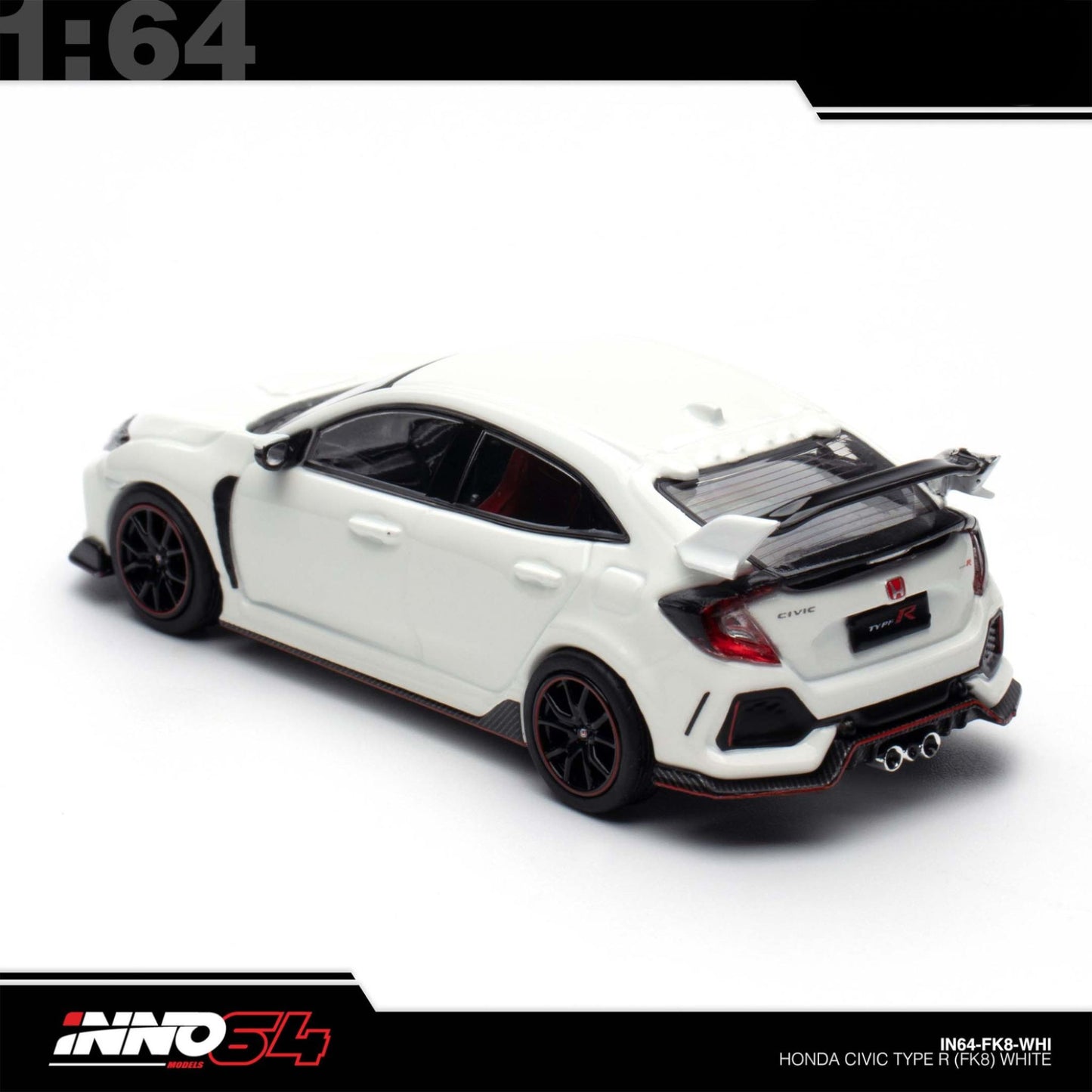 INNO64 - Pre-Order - HONDA CIVIC TYPR-R (FK8) White - IN64-FK8-WHI