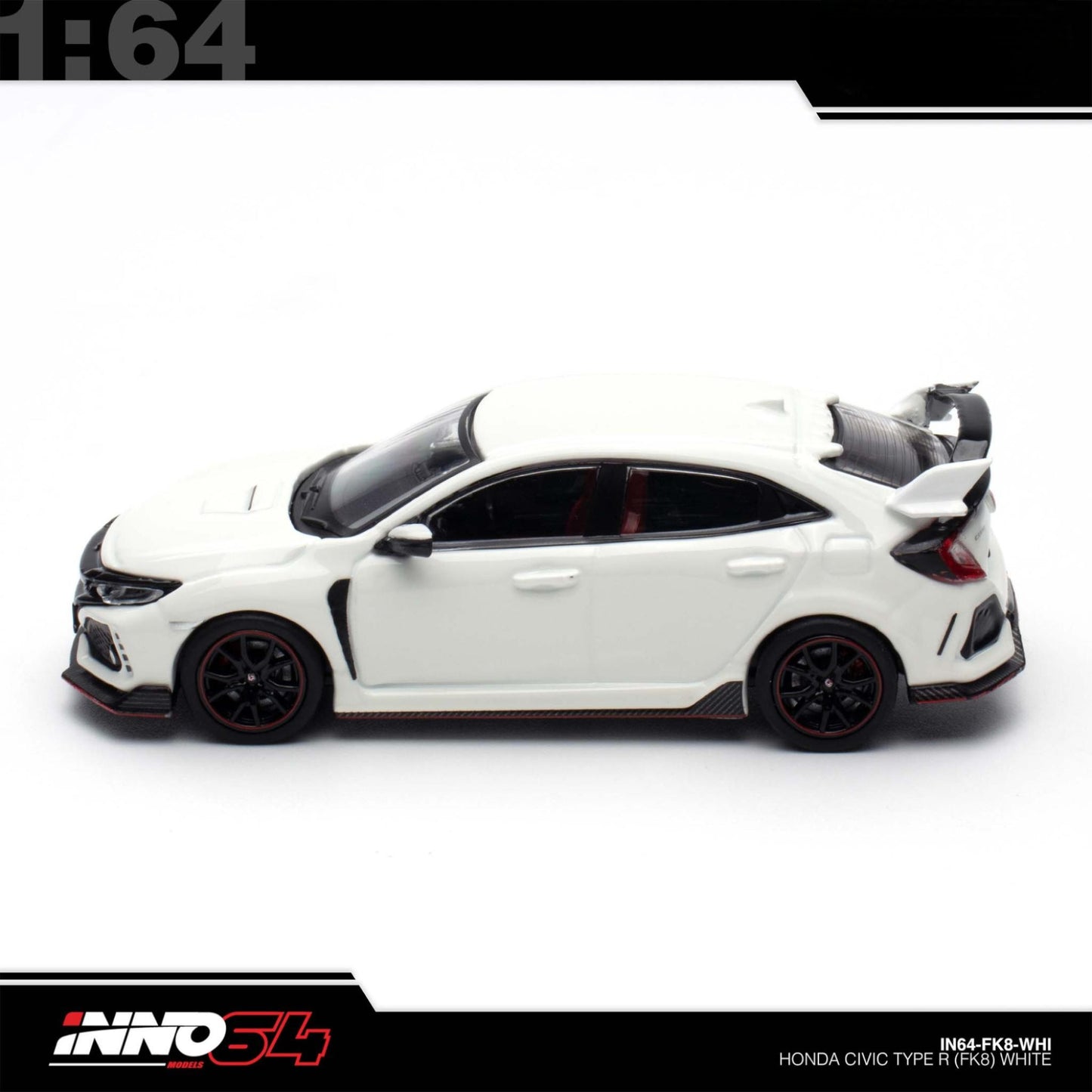 INNO64 - Pre-Order - HONDA CIVIC TYPR-R (FK8) White - IN64-FK8-WHI