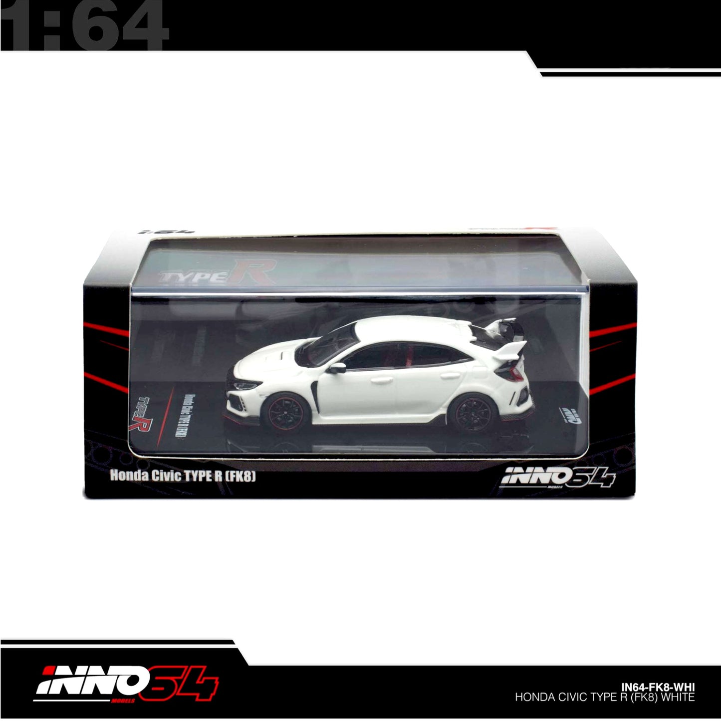 INNO64 - Pre-Order - HONDA CIVIC TYPR-R (FK8) White - IN64-FK8-WHI
