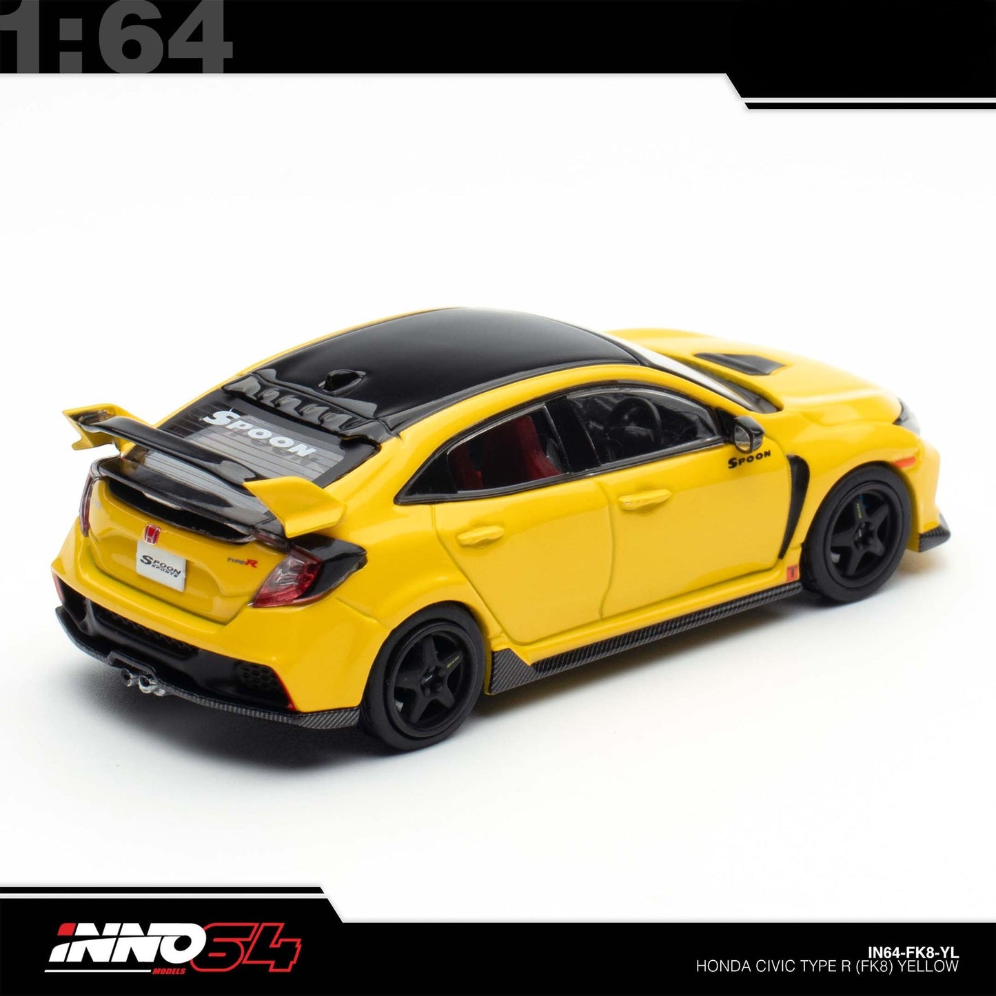 INNO64 - Pre-Order - HONDA CIVIC TYPE-R (FK8) Yellow - IN64-FK8-YL