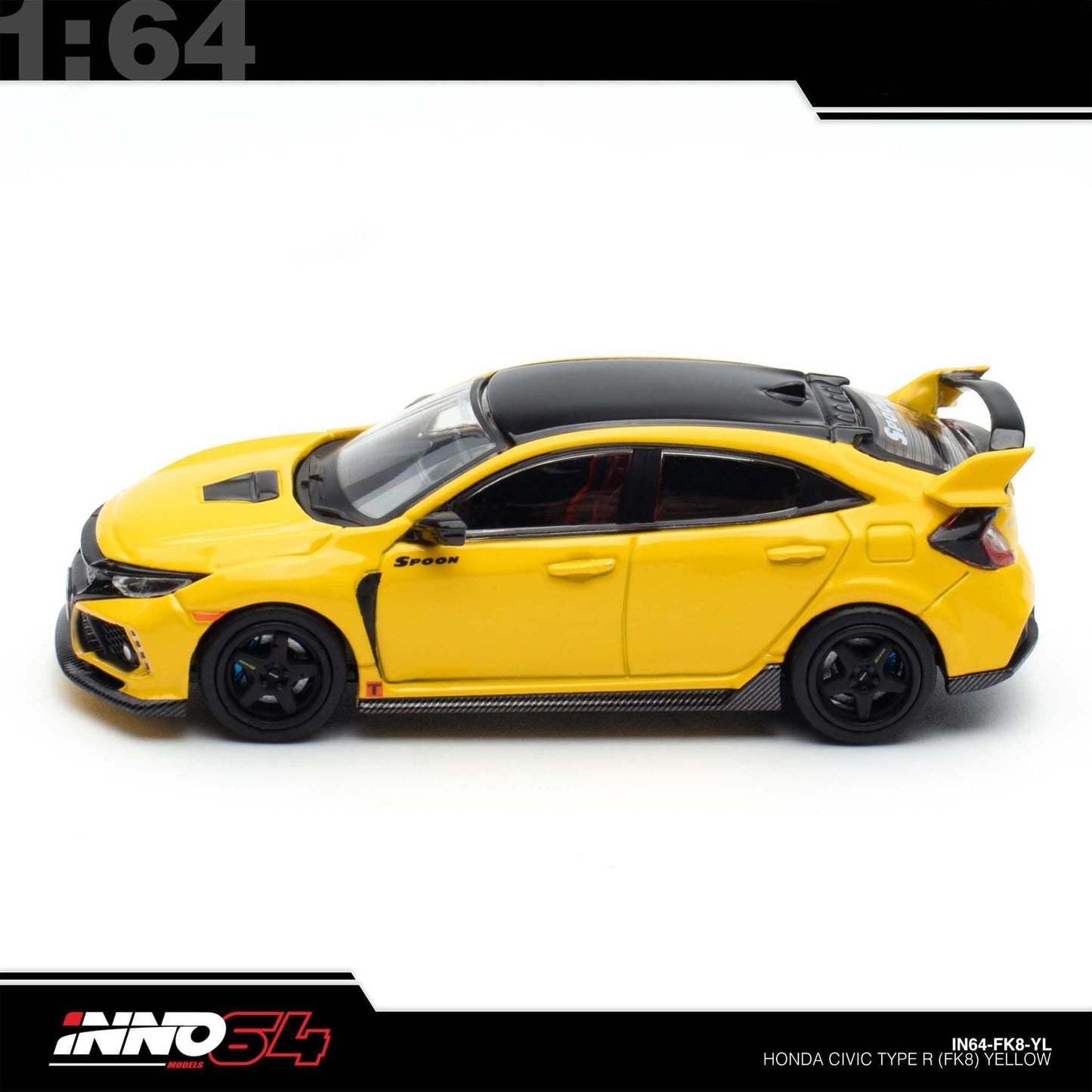 INNO64 - Pre-Order - HONDA CIVIC TYPE-R (FK8) Yellow - IN64-FK8-YL