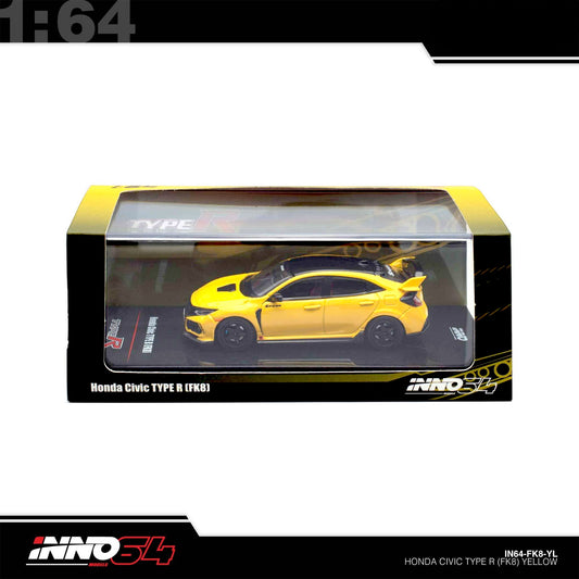 INNO64 - Pre-Order - HONDA CIVIC TYPE-R (FK8) Yellow - IN64-FK8-YL