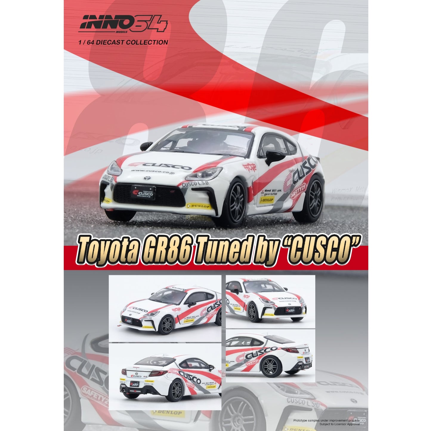INNO64 - Pre-Order - TOYOTA GR86 Tuned by "CUSCO" - IN64-GR86-CUSCO