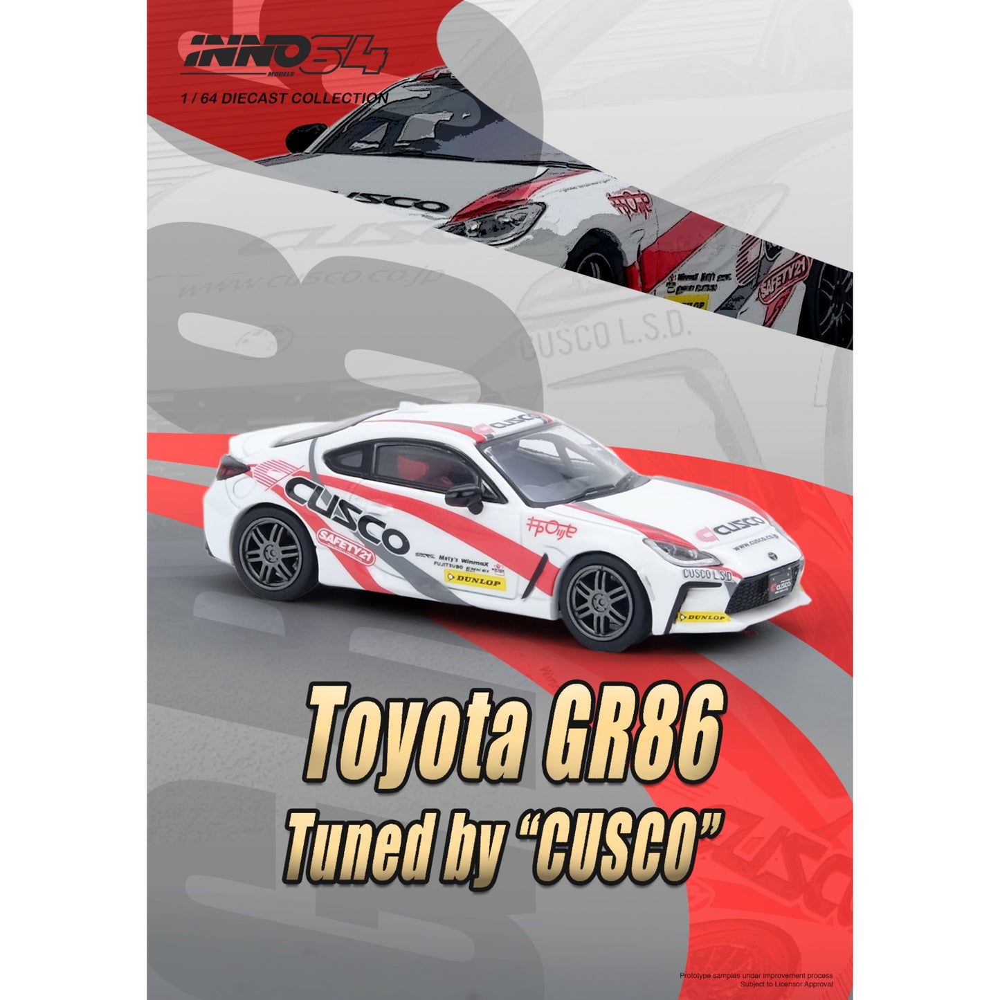 INNO64 - Pre-Order - TOYOTA GR86 Tuned by "CUSCO" - IN64-GR86-CUSCO