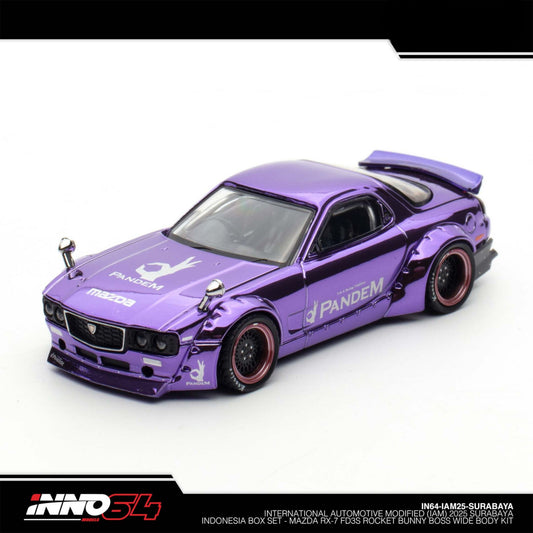 INNO64 - Pre-Order - IAM Surabaya 2025 Event Edition - Mazda RX-7 FD3S - Rocket Bunny Boss Wide Boday Kit