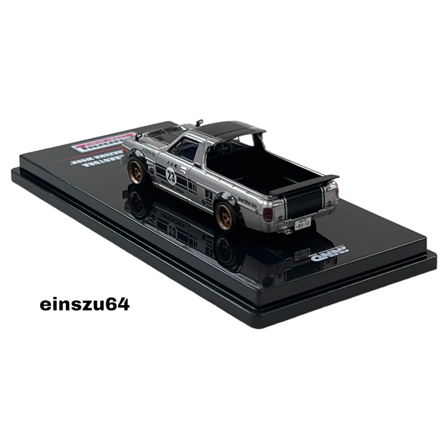 INNO64 - Nissan Sunny Hakotora Pick Up Truck *Inazuma Work*, grey- 1:64 - IN64-HKT-23R