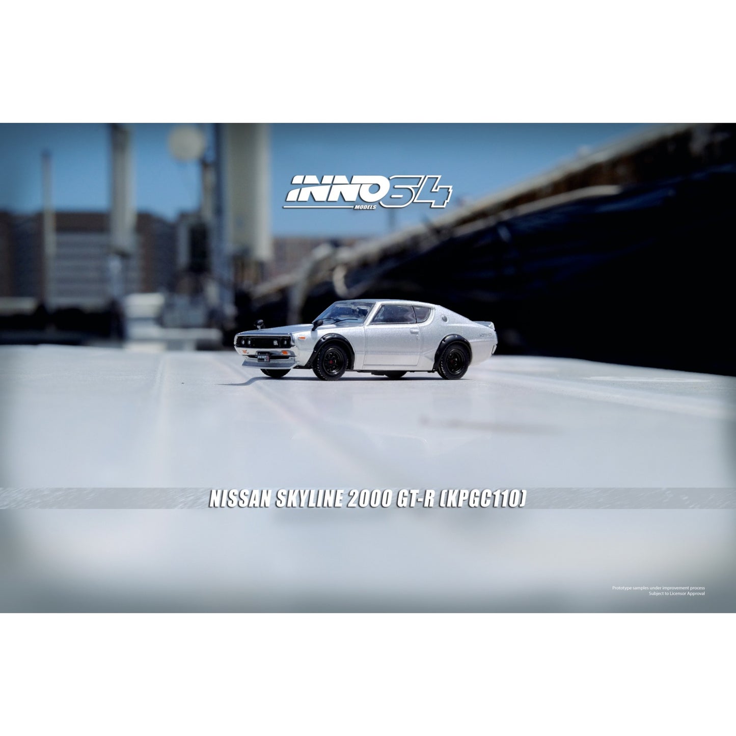 INNO64 - Nissan Skyline 2000 GT-R (KPGC110), silver - 1:64 - IN64-KPGC110-SIL