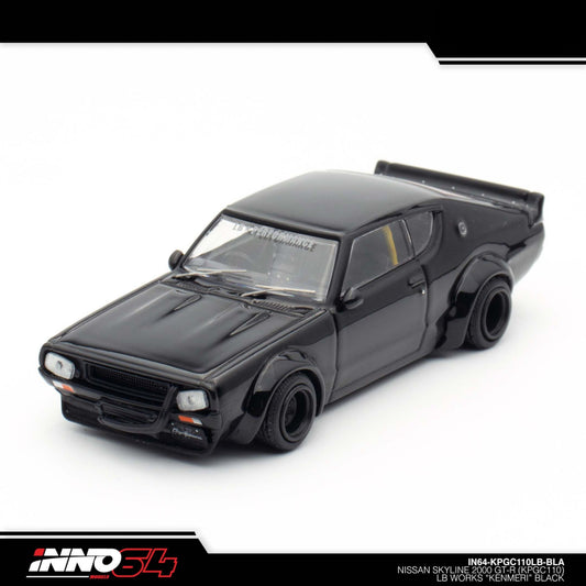 INNO64 - Nissan Skyline 2000 GT-R (KPGC110) "KENMERI" Black - IN64-KPGC110LB-BLA