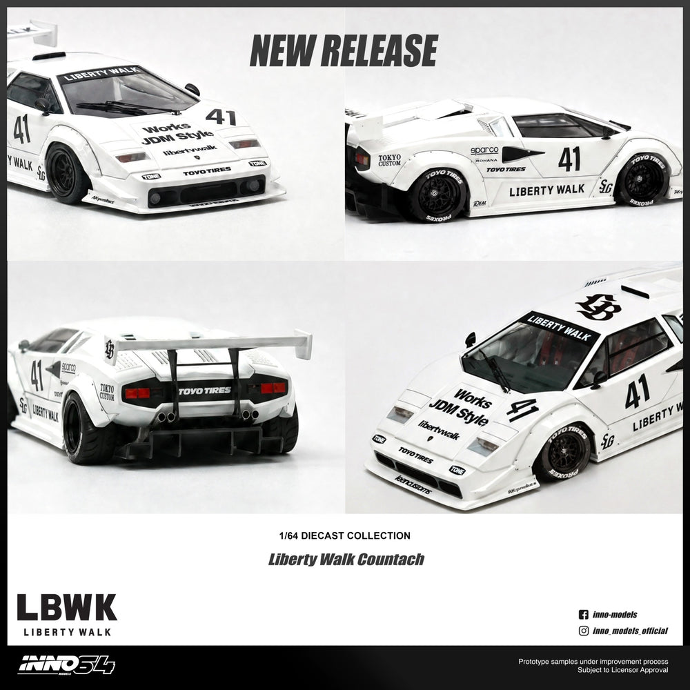 INNO64 - Pre-Order - Lamborghini Countach Liberty Walk - IN64-LBCOUNTACH-01
