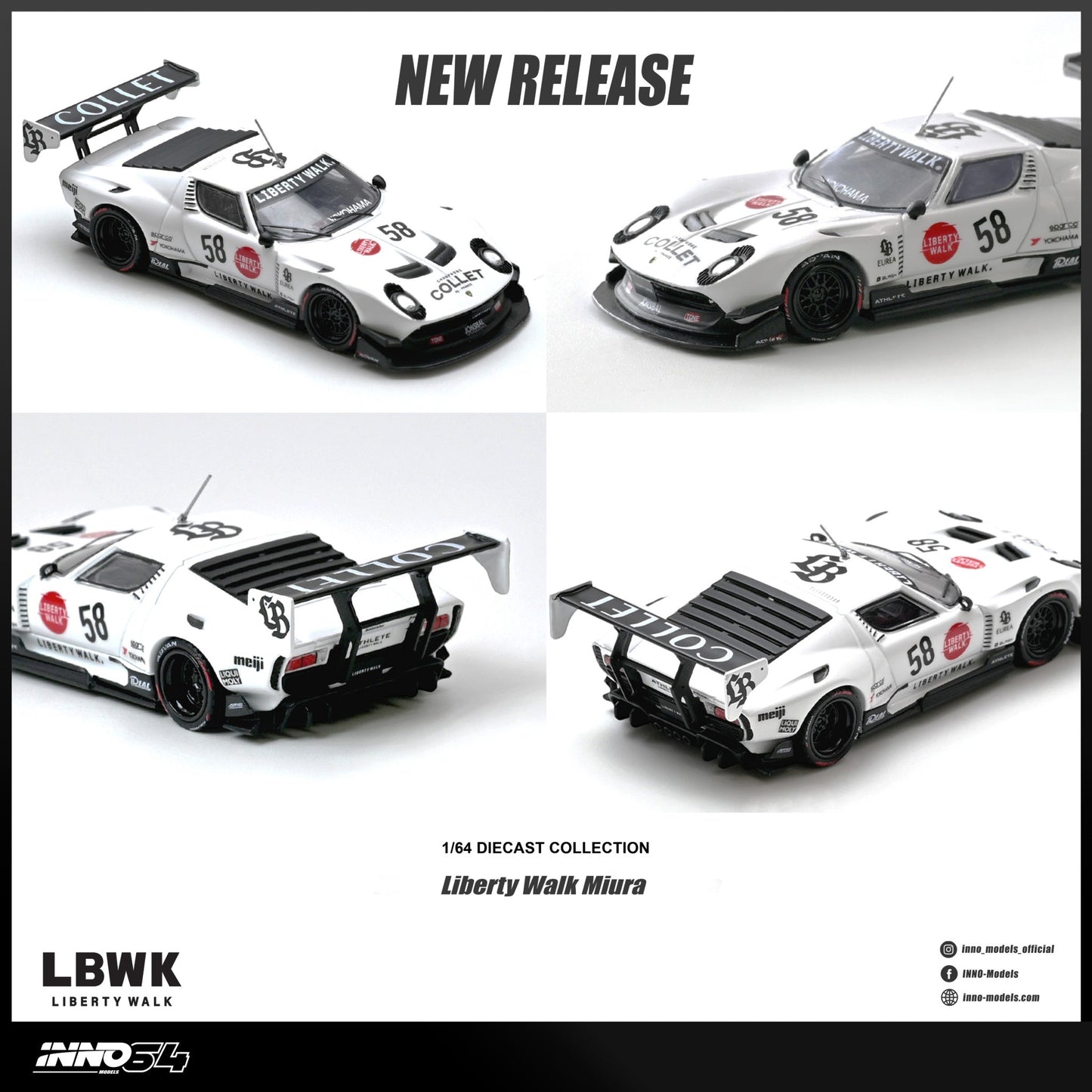 INNO64 - Pre-Order - LB-Silhouette WORKS Miura GT - IN64-LBMIURA-01