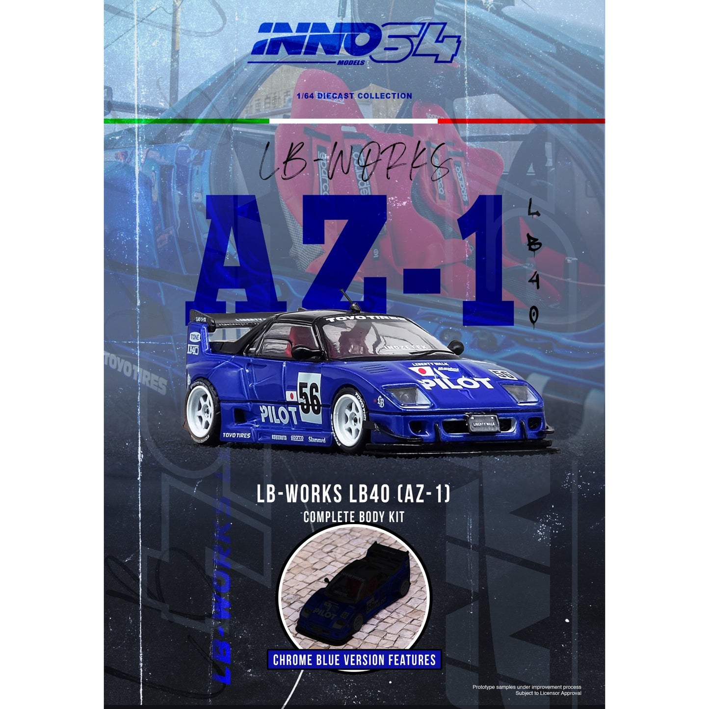 INNO64 - Pre-Order - MAZDA AZ-1 LIBERTY WALK LB40 "PILOT" - IN64-LBWK-AZ1-01