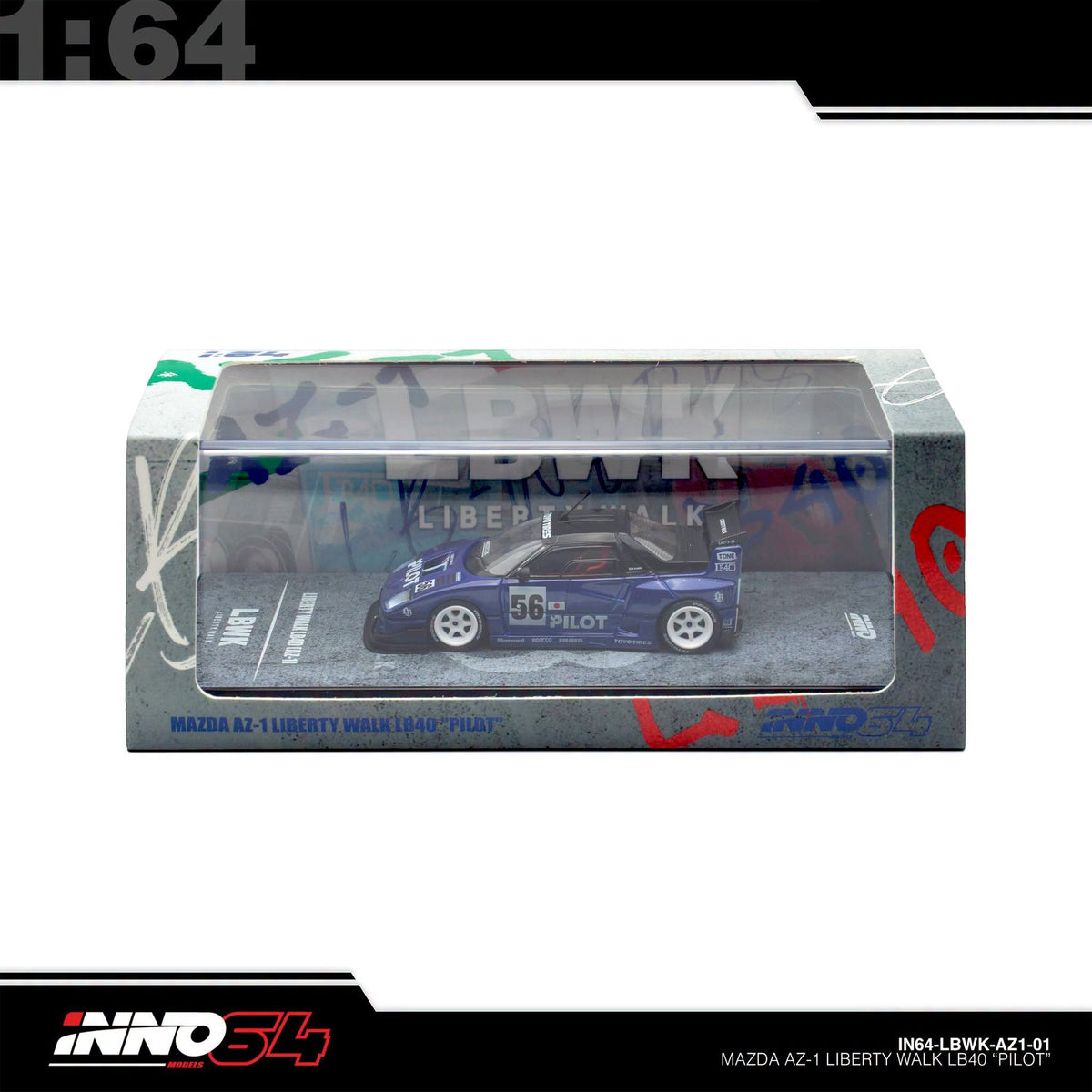 INNO64 - MAZDA AZ-1 LIBERTY WALK LB40 "PILOT" - IN64-LBWK-AZ1-01