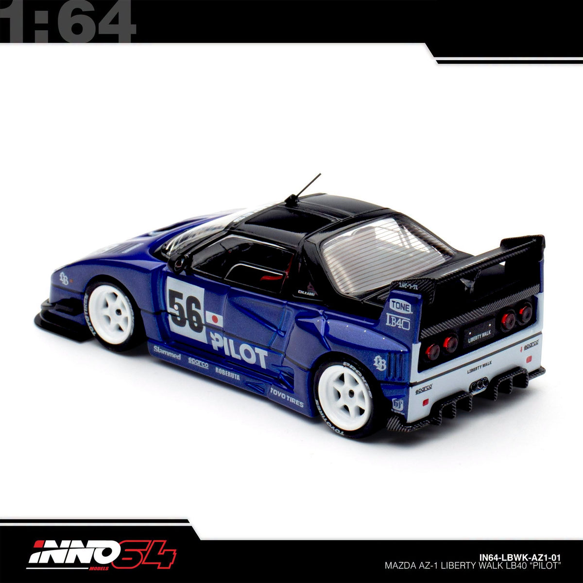 INNO64 - MAZDA AZ-1 LIBERTY WALK LB40 "PILOT" - IN64-LBWK-AZ1-01