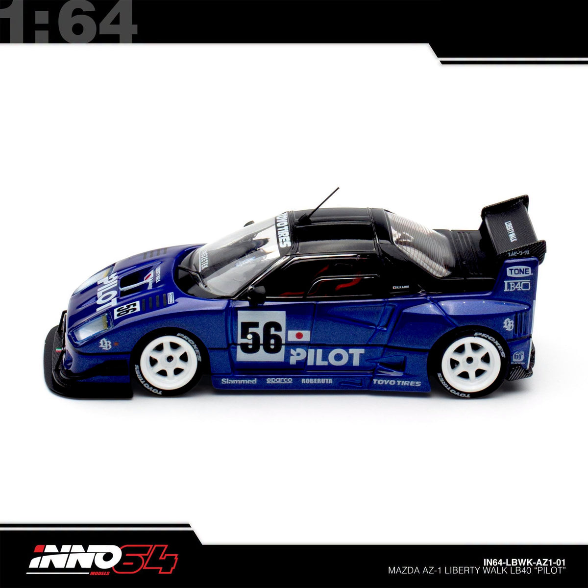 INNO64 - MAZDA AZ-1 LIBERTY WALK LB40 "PILOT" - IN64-LBWK-AZ1-01