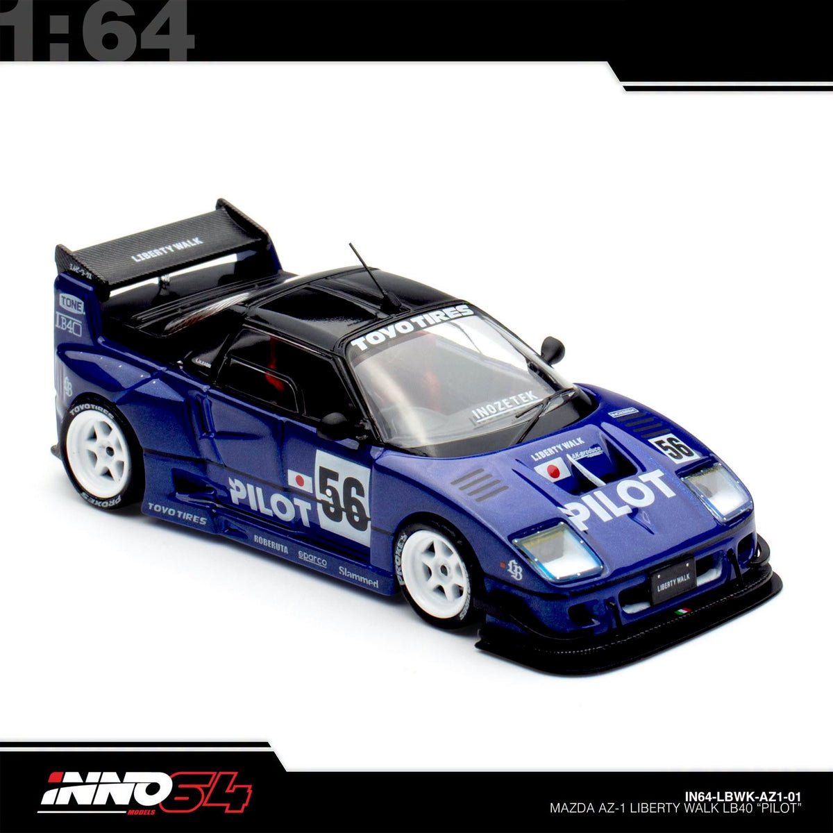 INNO64 - MAZDA AZ-1 LIBERTY WALK LB40 "PILOT" - IN64-LBWK-AZ1-01