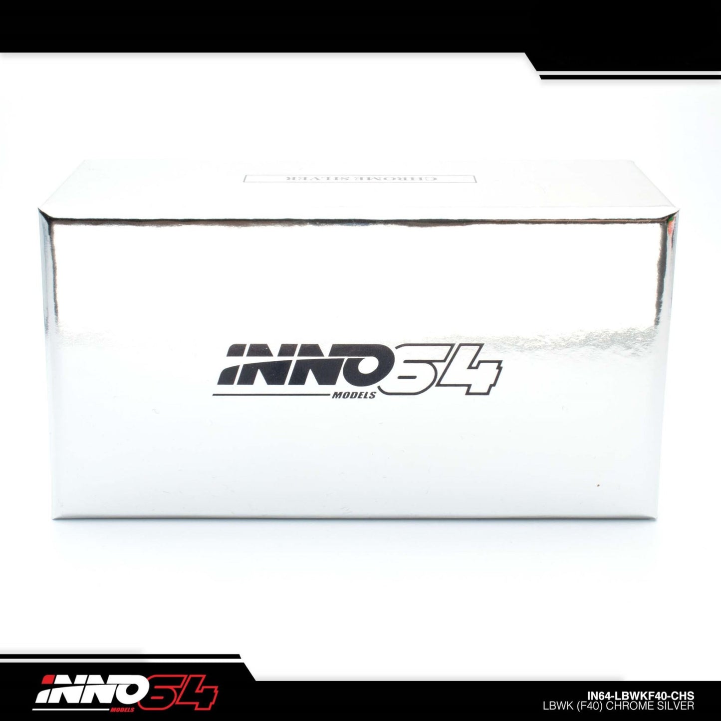 INNO64 - LBWK Ferrari F40, chrome silver - IN64-LBWKF40-CHS